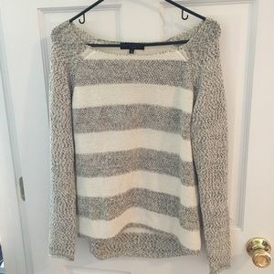 Sanctuary Wide Shoulder Striped Sweater